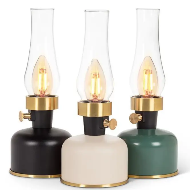 Stolová lampa OLIA USB IP44 čierna,7