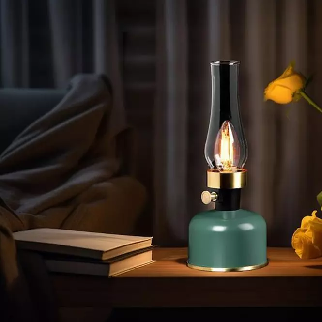 Stolová lampa OLIA USB IP44 green