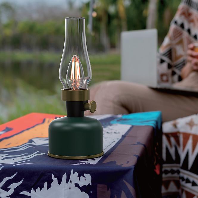 Stolová lampa OLIA USB IP44 green