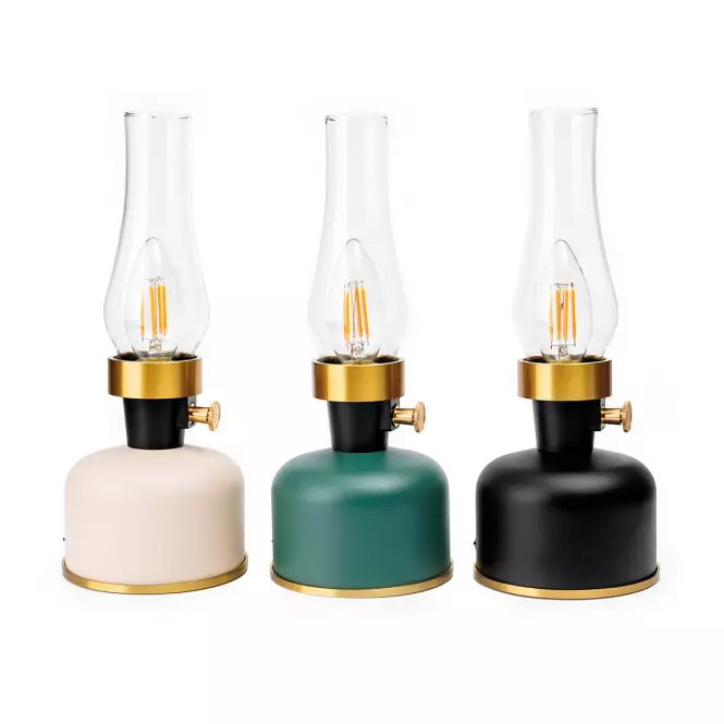 Stolová lampa OLIA USB IP44 beige,5