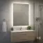 Kúpeľňové zrkadlo s LED osvetlením a dotykovým vypínačom 62 W 60x80 cm