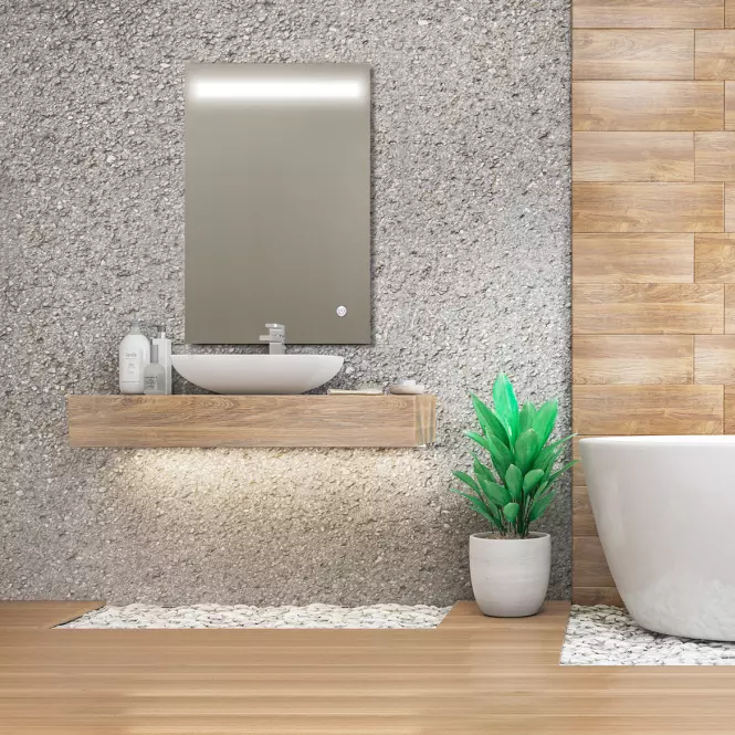 Zrkadlo LED 68 + dotykový spínač 80X100