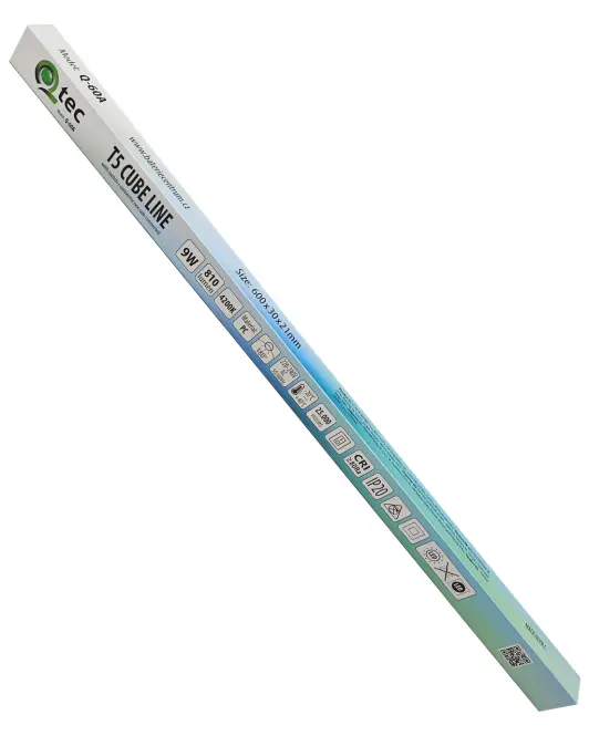 Svietidlo LED Q-60A T5 CUBE LINE 9W 4200K biela,4