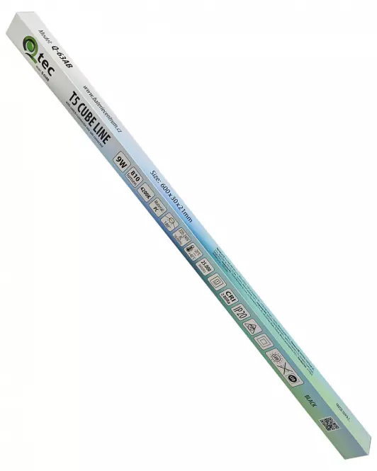 Svietidlo LED Q-63AB T5 CUBE LINE 9W 4200K čierna