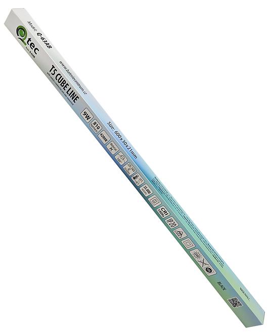 Svietidlo LED Q-63AB T5 CUBE LINE 9W 4200K čierna