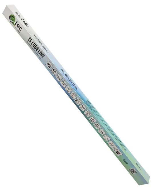Svietidlo LED Q-63AB T5 CUBE LINE 9W 4200K čierna,4