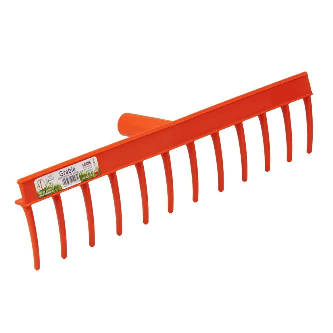 Plastové hrable 12-zubé 51x10x12 cm klik LAGUZ,8