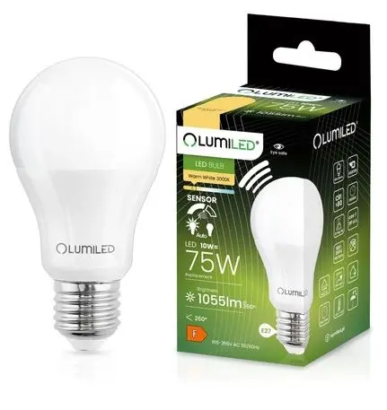59BS LUMILED A60 10W 830 E27 1055lm CZUJNIK