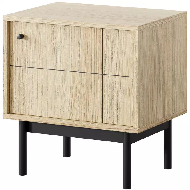 Nočný stolík Japandi S54 dub linea,3