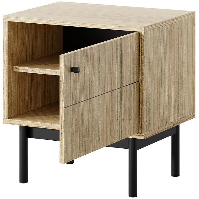 Nočný stolík Japandi S54 dub linea,4
