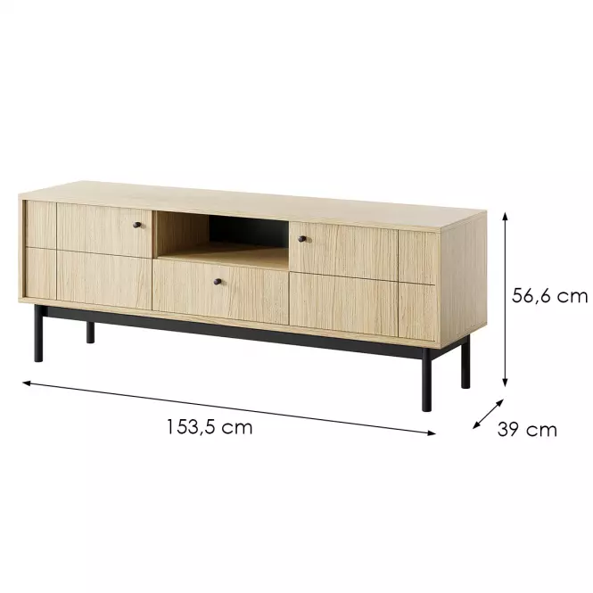 TV stolík Japandi RTV154 dub linea,2