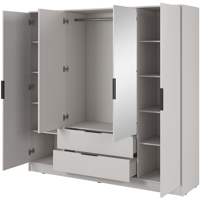 Skriňa Kelly 4D so zrkadlom cashmere,3