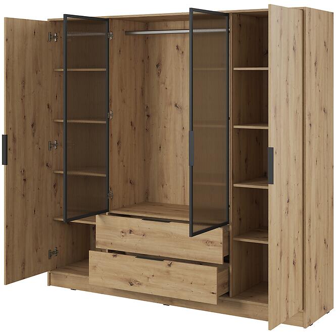 Skriňa Kelly 4D RM artisan s LED,3