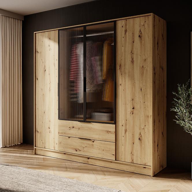 Skriňa Kelly 4D RM artisan so led,4