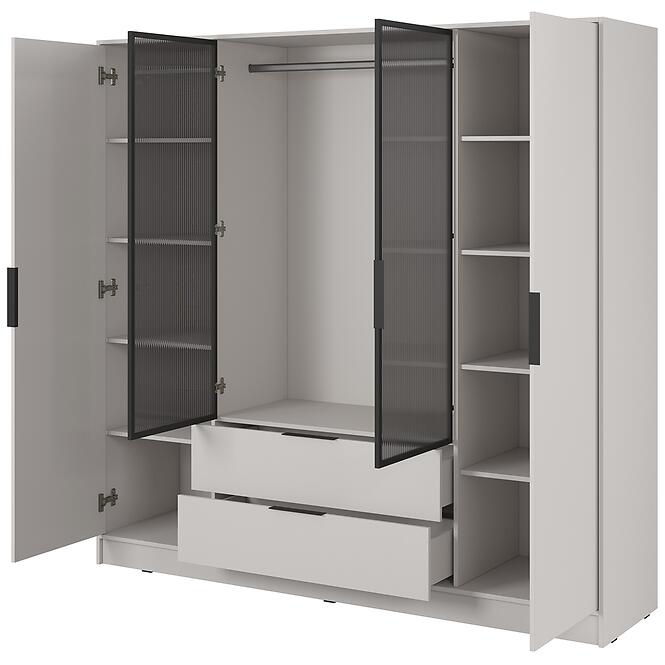 Skriňa Kelly 4D RM cashmere s LED,3