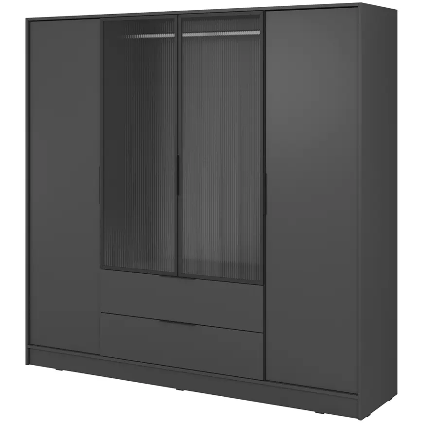 Skriňa Kelly 4D RM grafit s LED