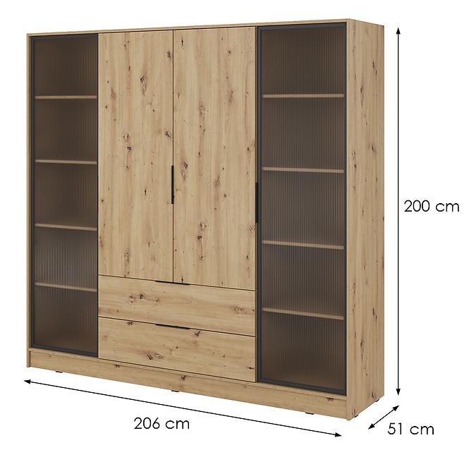 Skriňa Kelly 4D RD artisan so led,2