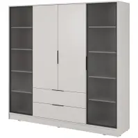Skriňa Kelly 4D RD cashmere s LED