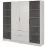 Skriňa Kelly 4D RD cashmere s LED
