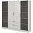 Skriňa Kelly 4D RD cashmere s LED