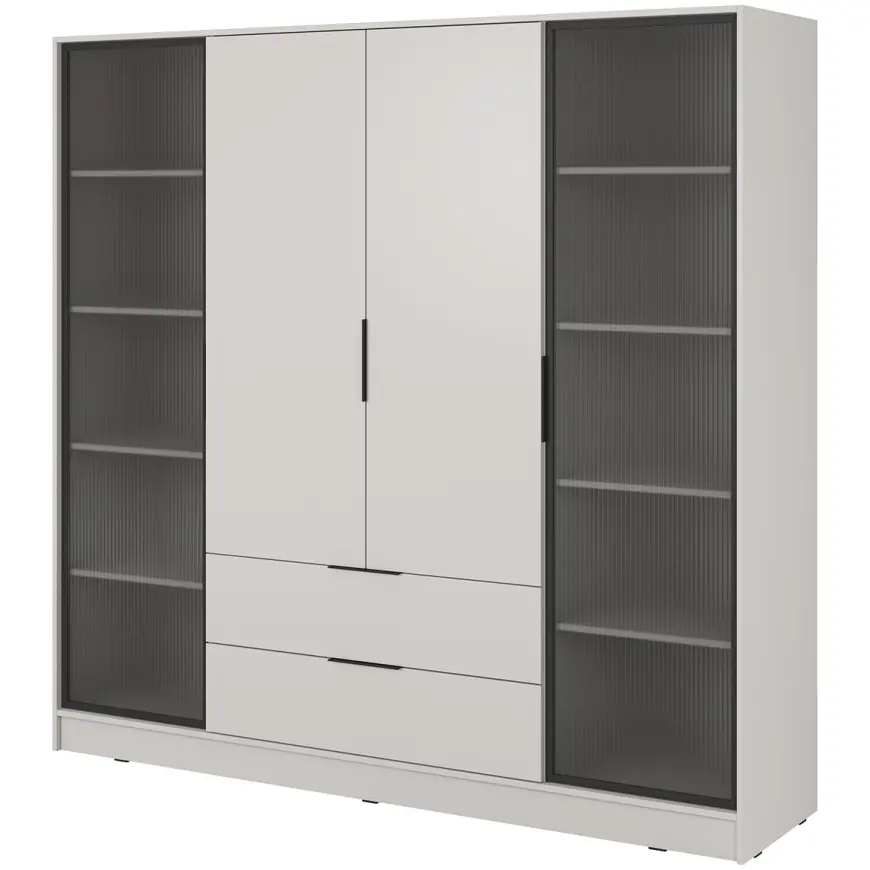 Skriňa Kelly 4D RD cashmere s LED
