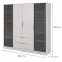 Skriňa Kelly 4D RD cashmere s LED,2