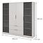 Skriňa Kelly 4D RD cashmere s LED,2