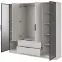 Skriňa Kelly 4D RD cashmere s LED,3