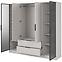 Skriňa Kelly 4D RD cashmere s LED,3