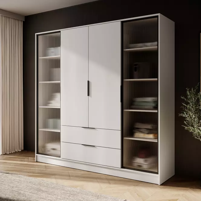 Skriňa Kelly 4D RD cashmere so led