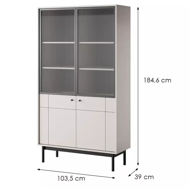 Vitrína Japandi WT104 kašmír,2
