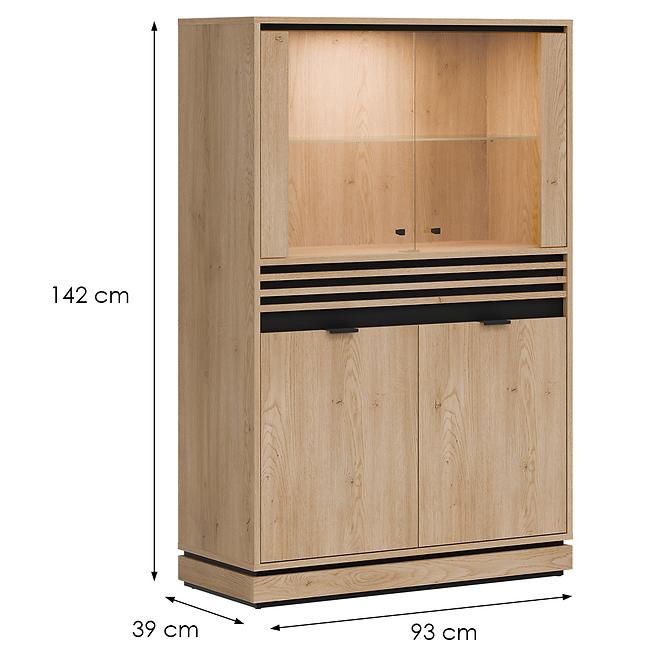 Vitrína nízky L/P Ferro FE04 dub crem torro,2