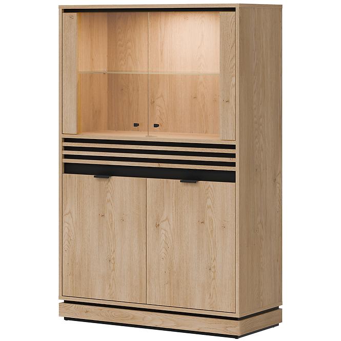 Vitrína nízky L/P Ferro FE04 dub crem torro,4