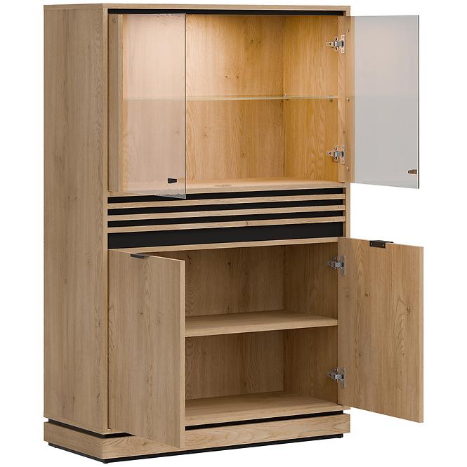 Vitrína nízky L/P Ferro FE04 dub crem torro,5