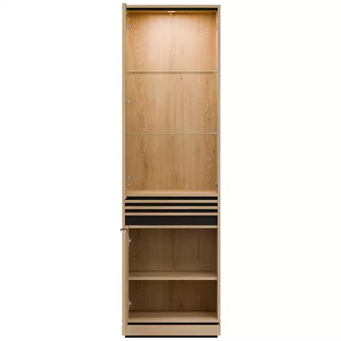 Vitrína L/P Ferro FE05 dub crem torro,6