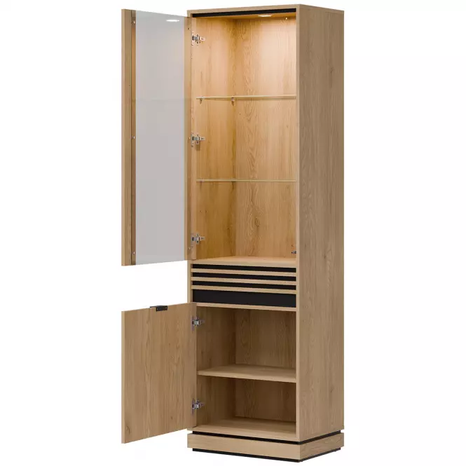 Vitrína L/P Ferro FE05 dub crem torro,7