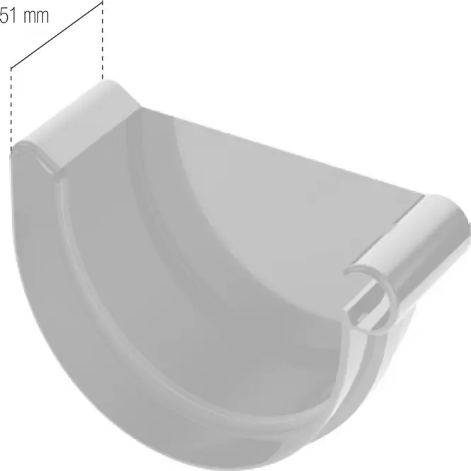 Čelo pre odkvapový žľab Ø 125 mm plastové pravé hnedé