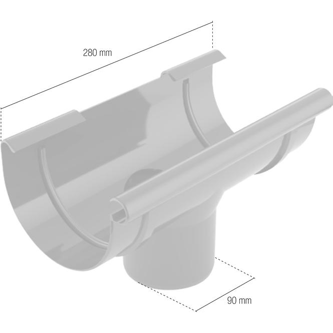 Odkvapový kotlík Bryza Ø 125/90 mm plastový hnedý