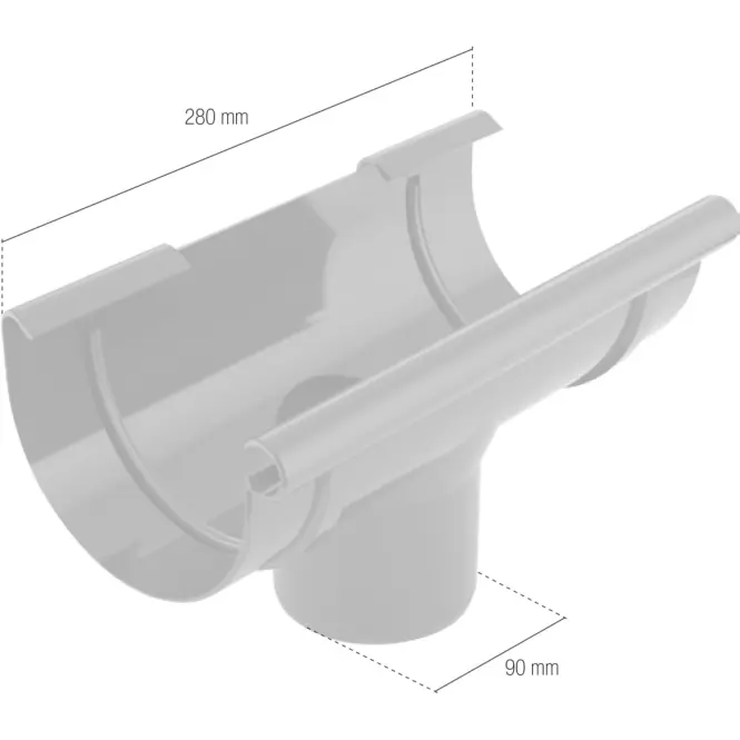 Odkvapový kotlík Bryza Ø 125/90 mm plastový hnedý,2