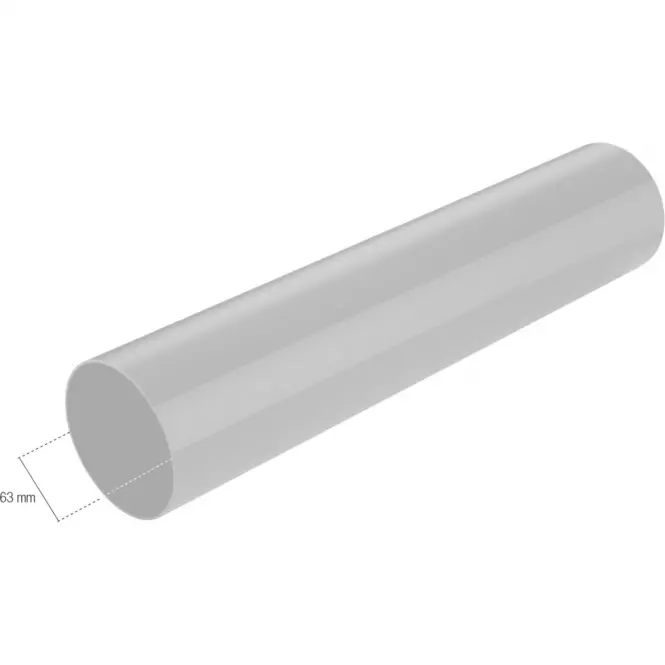 Odkvapový zvod Ø 63 mm plastový 2000 mm hnedý