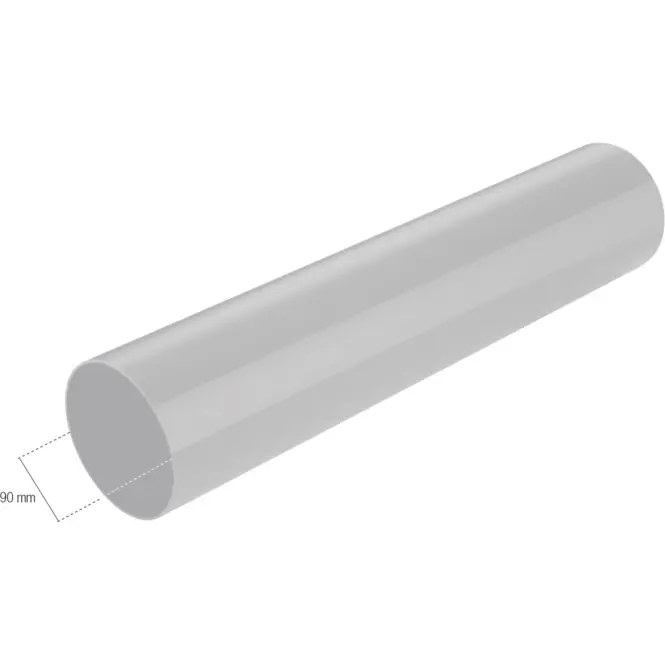 Odkvapový zvod Ø 90 mm plastový 3000 mm hnedý,2