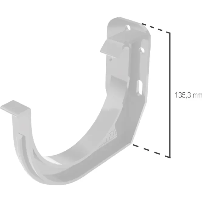 Odkvapový hák Bryza Ø 125 mm plastový hnedý,2