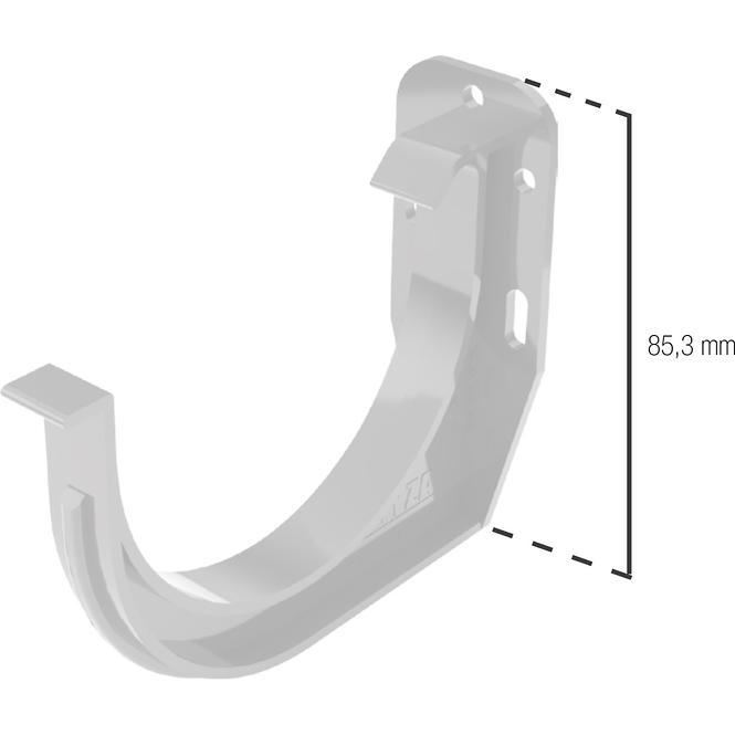 Odkvapový hák Bryza Ø 75 mm plastový hnedý