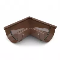 Roh pre odkvapový žľab Bryza vnútorný Ø 125 mm plastový hnedý