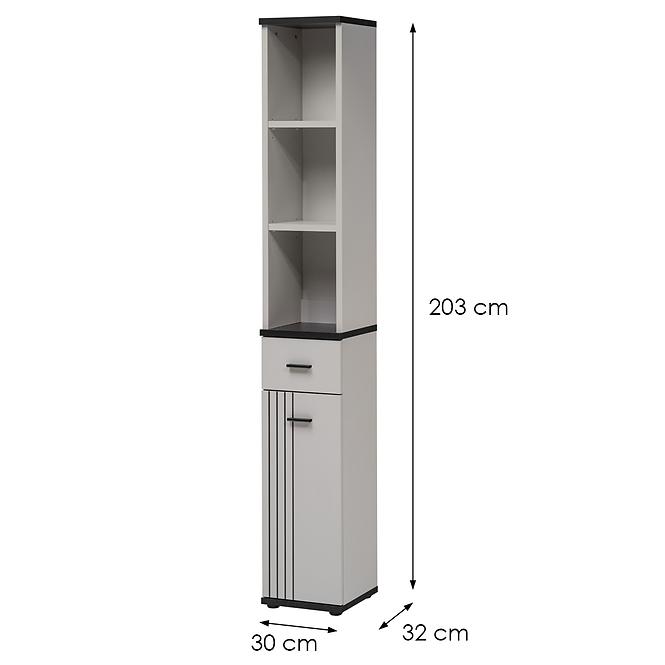 Regál Hugo Cc Hg B+C Kašmír/Čierna,2