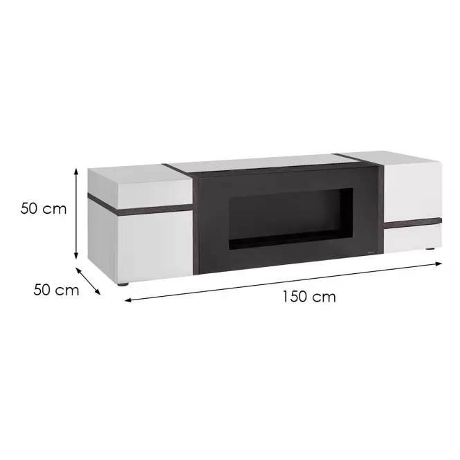 TV stolík Cross Perla/Biela/Biokrb,2