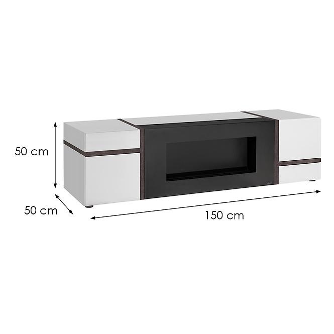 TV stolík Cross Perla/Biela/Biokrb,2