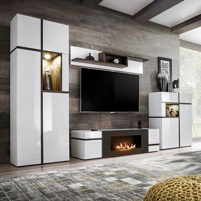 TV stolík Cross Perla/Biela/Biokrb