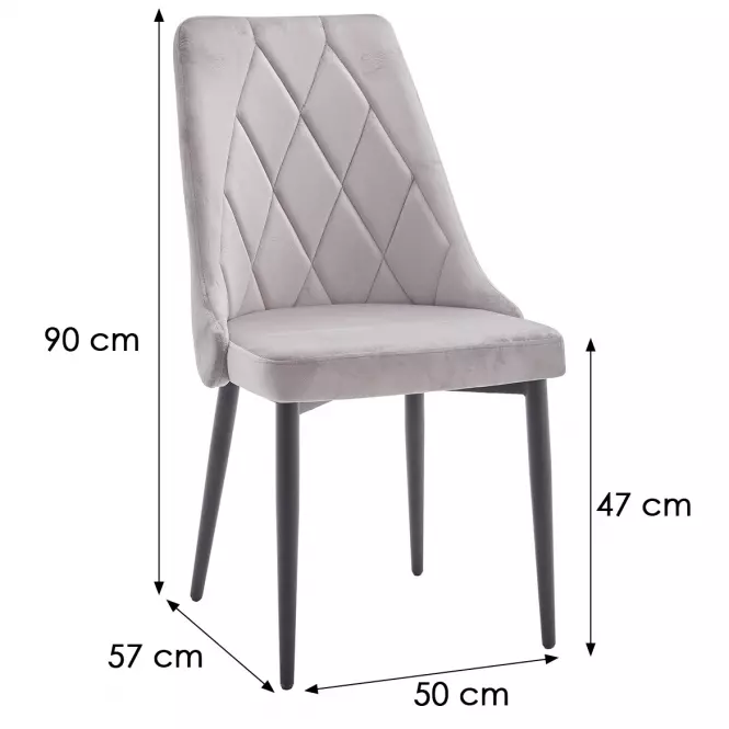 Stolička Bjarne 9534 sivá