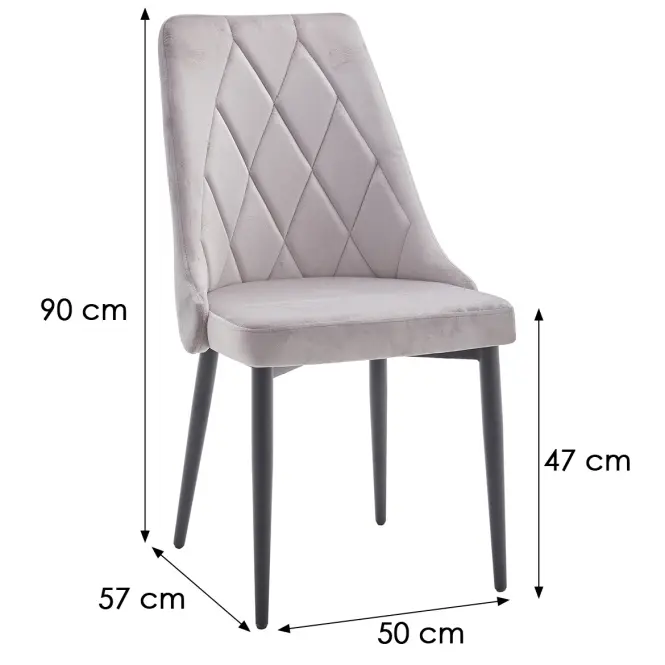 Stolička Bjarne 9534 sivá,2
